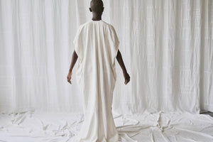 
                  
                    Load image into Gallery viewer, cream silk noil caftan dress
                  
                