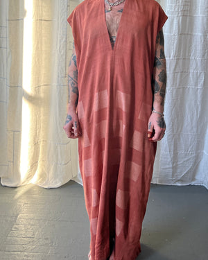 
                  
                    Load image into Gallery viewer, silk and cotton madder root caftan dress
                  
                