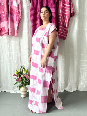 
                  
                    Load image into Gallery viewer, light pink cochineal scoop neck dress
                  
                