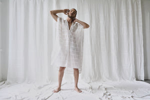 
                  
                    Load image into Gallery viewer, natural linen gauze caftan dress
                  
                